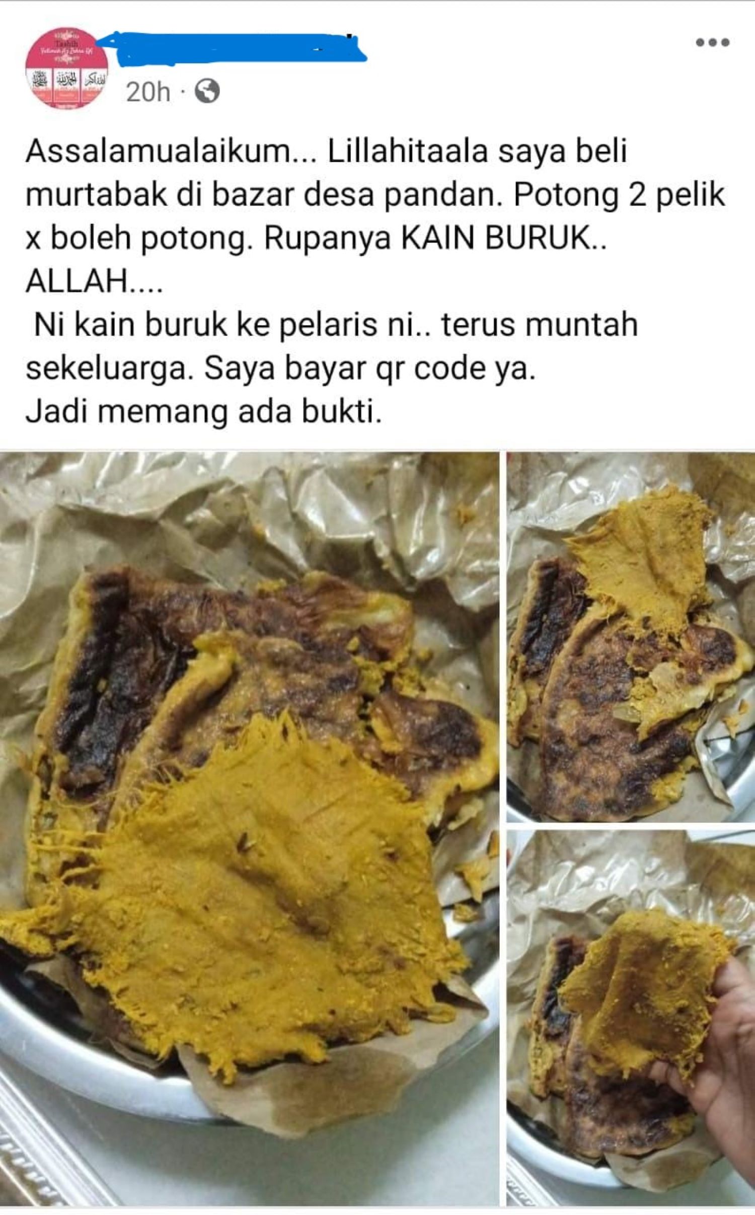 Beli martabak ‘perisa’ kain buruk di bazar Ramadan  