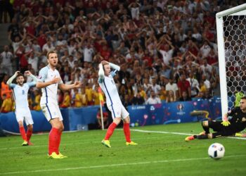 HARRY KANE hanya memerlukan 13 gol untuk menyamai rekod penjaring terbanyak skuad Three Lions yang kini masih dipegang Wayne Rooney.- AFP