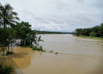 KEADAAN banjir di Beluran, dekat Sandakan  yang mengakibatkan dua nyawa terkorban.