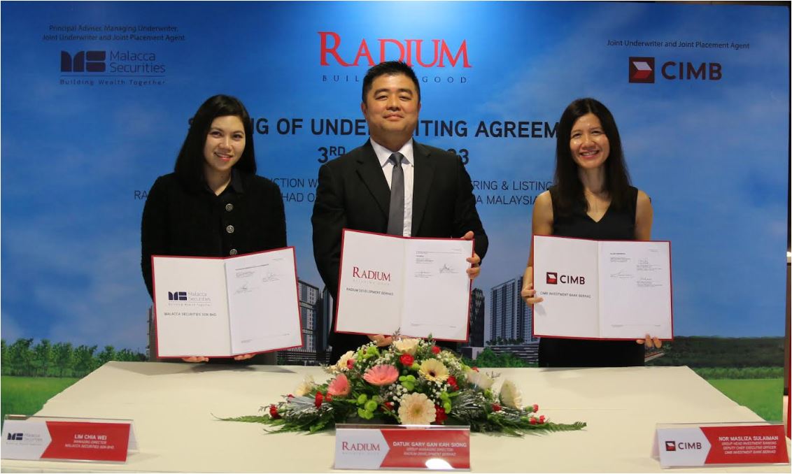 IPO: Radium tandatangani perjanjian taja jamin bersama Malacca Securities dan CIMB IB