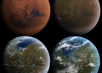 GAMBAR menunjukkan Marikh berubah menjadi planet seperti bumi. - NASA