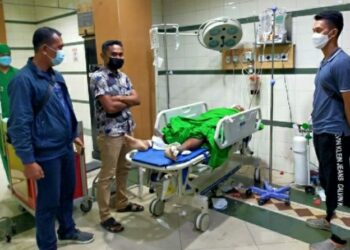 KEADAAN mangsa yang cedera parah ketika dirawat di hospital sebelum meninggal dunia. - AGENSI