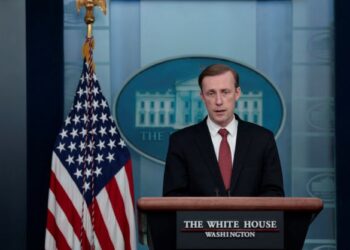 JAKE Sullivan mengumumkan beberapa perkara berhubung krisis Rusia-Ukraine dalam satu taklimat media di White House, Washington. DC. - AFP