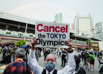 SUKAN Olimpik 2020 di Tokyo, Jepun dapat diteruskan walaupun mendapat pelbagai bantahan. - AFP