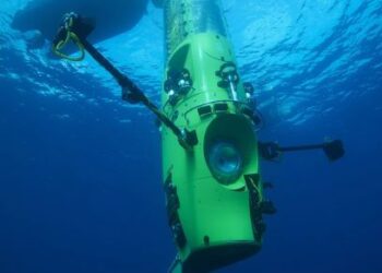 KENDERAAN bawah air, Deepsea Challenger yang digunakan James Cameron untuk memasuki Jurang Mariana di Lautan Pasifik pada 2012. – AFP