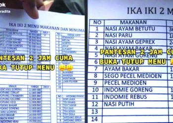 SENARAI harga menu makanan yang mencecah jutaan rupiah di Jawa Barat, Indonesia. - TIKTOK