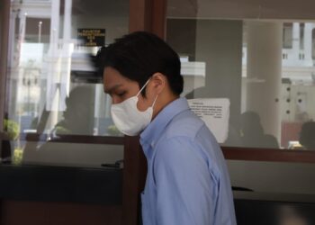 OO Cheng Sing, 28, mengaku tidak bersalah di Mahkamah Majistret Jenayah George Town, Pulau Pinang hari ini atas pertuduhan memandu secara berbahaya sehingga menyebabkan kematian seorang wanita. - Pic: IQBAL HAMDAN