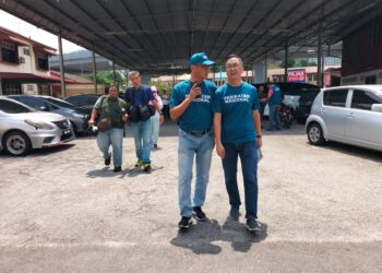 KEMPEN calon PN DUN Bayan Lepas, Dominic Lau di Pasar Taman Sahabat dan Jalan Kolam Ikan, Bayan Lepas Pulau Pinang hari ini berlangsung hambar tanpa kehadiran jentera Pas.