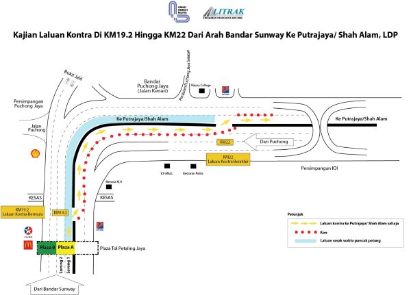 Litrak Kaji Laluan Kontra Untuk Kurangkan Kesesakan Trafik