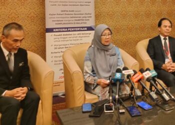 DR. Zaliha Mustafa dalam sidang akhbar selepas Majlis Pelancaran MOH-IMU Seremban Diabetes (SeDia) Cohort Study di Seremban hari ini.-UTUSAN/NOR AINNA HAMZAH.