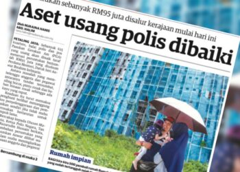 KERATAN laporan muka depan Utusan Malaysia semalam.