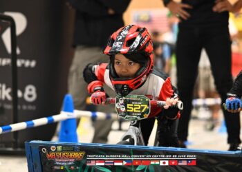 DAYYAN ADAM ZAFRI Muhammad Farid Ariff muncul juara kategori usia lima tahun kejohanan M8 Push Bike Championship Malaysia Series yang berlansung selama dua hari pada 24 dan 25 Jun lalu di Tropicana Garden Mall Convention Centre, Petaling Jaya, Selangor.