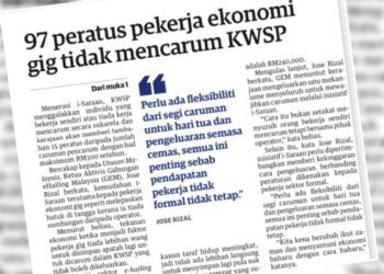 KERATAN laporan muka depan Utusan Malaysia 7 Julai 2023.