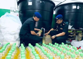 PRODUK pencuci pinggan berjenama disyaki tiruan yang dirampas di sebuah premis di Kawasan Perindustrian Perpaduan di Ipoh semalam.  - UTUSAN/IHSAN KPDN