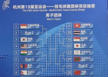 UNDIAN berpasukan lelaki Sukan Asia 2022 di Hangzhou.