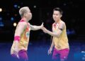 AARON Chia-Soh Wooi Yik tewas kepada pasangan tuan rumah, He Ji Ting-Ren Xiang Yu 23-25, 21-17, 12-21 pada perlawanan suku akhir China Masters 2024 di Arena Shenzen, hari ini.