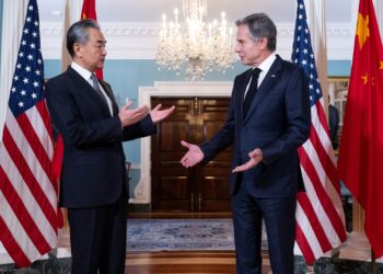 WANG YI bertemu dengan Setiausaha Negara AS, Amtony Blinken di Washington. - AFP