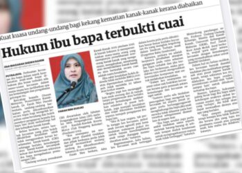 KERATAN laporan Utusan Malaysia hari ini.