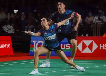 TAN Kian Meng- Lai Pei Jing tewas kepada pasangan Korea Selatan Kim Won Ho-Jeon Na Eun 18-21, 16-21 pada aksi pusingan kedua, di Arena Jyske Bank, Denmark, hari ini.