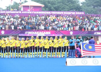 Skuad hoki wanita Malaysia. (FOTO: AHF/Hockey India)