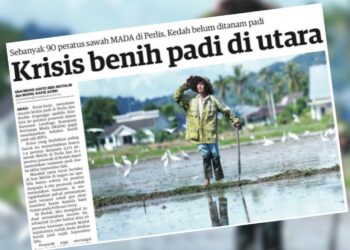 KERATAN laporan muka depan Utusan Malaysia.