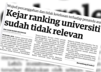 Penarafan universiti antarabangsa tidak perlu dikejar.