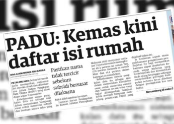 KERATAN laporan Utusan Malaysia 27 Disember 2023.