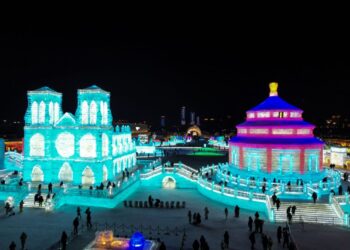 HARBIN Ice Snow World di Harbin, wilayah Heilongjiang, utara China. - AFP