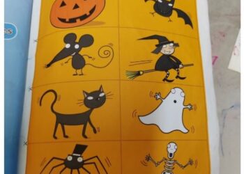 BUKU teks Super Minds mengandungi tajuk berkaitan sambutan Halloween di bahagian belakang buku teks.