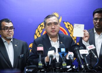 MENTERI Pengangkutan, Anthony Loke  Siew Fook. - UTUSAN/AFIQ RAZALI