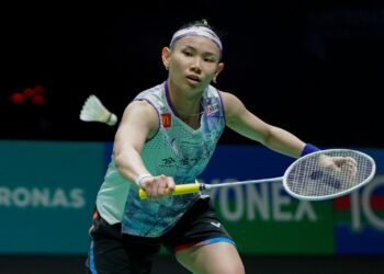 KUALA LUMPUR 13 JANUARI 2024 - Aksi pemain perseorangan wanita Taiwan, Tai Tzu Ying sewaktu menentang pemain China, Chen Yu Fei pada perlawanan Kejohanan Badminton Terbuka Malaysia 2024 di Axiata Arena Bukit Jalil di sini, hari ini. GAMBAR: FARIZ RUSADIO