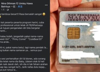 TANGKAP layar perkongsian oleh Nina Othman di Facebook yang tular di aplikasi X.