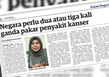 KERATAN laporan Utusan Malaysia berhubung jumlah pakar onkologi yang perlu ditambah untuk mengimbangi rawatan penyakit kanser di negara ini.