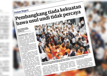 KERATAN laporan Utusan Malaysia.