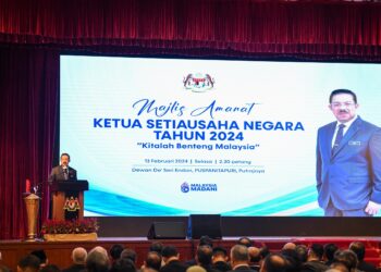 MOHD. Zuki Ali ketika menyampaikan amanat KSN di Putrajaya.