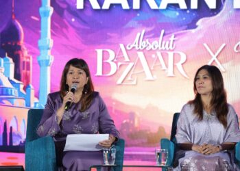 HEMMA Candy (kiri) dalam memberi penerangan tentang Absolut Bazaar x Festival Gaya Raya (ABxFGR) 2024, baru-baru ini.