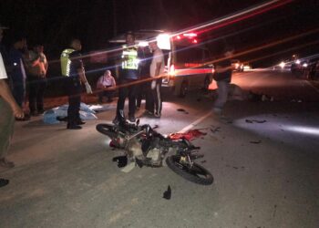 PELAJAR tingkatan SMK Bandar Tenggara maut selepas motosikal ditunggang melanggar lembu di Kilometer 11.5 Jalan Sungai Sayong – Bandar Tenggara, malam tadi.