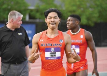 Muhammad Azeem giat menjalani sesi latihan di Universiti Auburn.