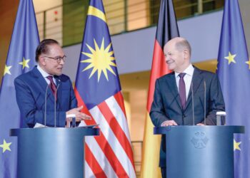 LAWATAN rasmi sulung Perdana Menteri ke Jerman telah mencapai objektifnya dari aspek mengukuhkan 
persahabatan yang sedia erat antara kedua-dua negara. – GAMBAR ANWAR IBRAHIM