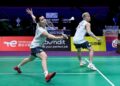 AARON Chia-Soh Wooi Yik tewas kepada pasangan Taiwan, Chiu Hsiang Chieh-Wang Chi Lin 21-11, 21-13 pada perlawanan pusingan kedua Masters Jepun 2024, di Gimnasium Wilayah Kumamoto, hari ini.