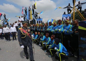 MOHD. Asghar Khan Goriman Khan pada Perbarisan Tamat Latihan Perajurit Muda TUDM di Akademi Tentera Udara di Ipoh hari ini. - UTUSAN