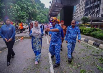 Dr. Zaliha Mustafa ketika ditemui di lokasi kejadian pokok tumbang di ibu negara petang tadi.