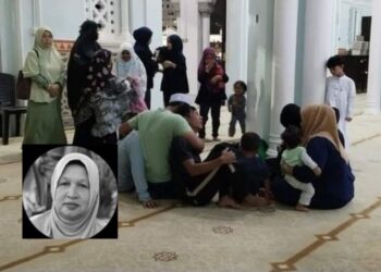 ROSNAH Ramli (gambar kecil) meninggal dunia ketika membaca doa selepas menunaikan solat Maghrib di Masjid Zahir, Alor Setar.