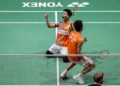 ARIF Junaidi-Yap Roy King menewaskan beregu veteran Indonesia, Mohammad Ahsan-Hendra Setiawan 14-21, 13-21 pada aksi pusingan kedua Indonesia Masters 2025 di Istora Senayan, Jakarta, hari ini.