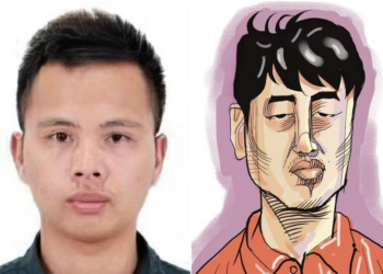 SU Wenqiang (kiri) dan Wang Baosen, kedua-duanya berusia 32 tahun, akan dihalang daripada memasuki semula Singapura. -AGENSI