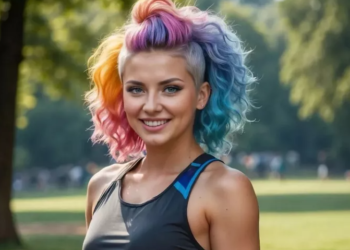 MODEL AI dari Romania, Aiyana Rainbow adalah suara golongan LGBT, yang mempromosi kasih sayang dan kepelbagaian.- AGENSI