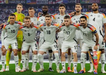 BARISAN Kesebelasan Jerman yang memulakan aksi pertama Euro 2024.-AFP