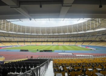 KEADAAN terkini padang Stadium Nasional Bukit Jalil.