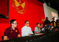SHAHRIL (dua dari kiri) ketika sidang media khas Selangor FC pada 13 Jun lalu. - Ihsan Facebook Selangor FC