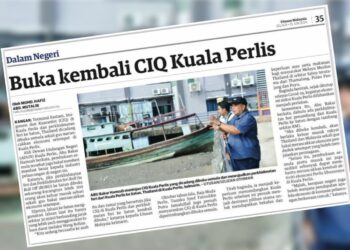 KERATAN laporan Utusan Malaysia.